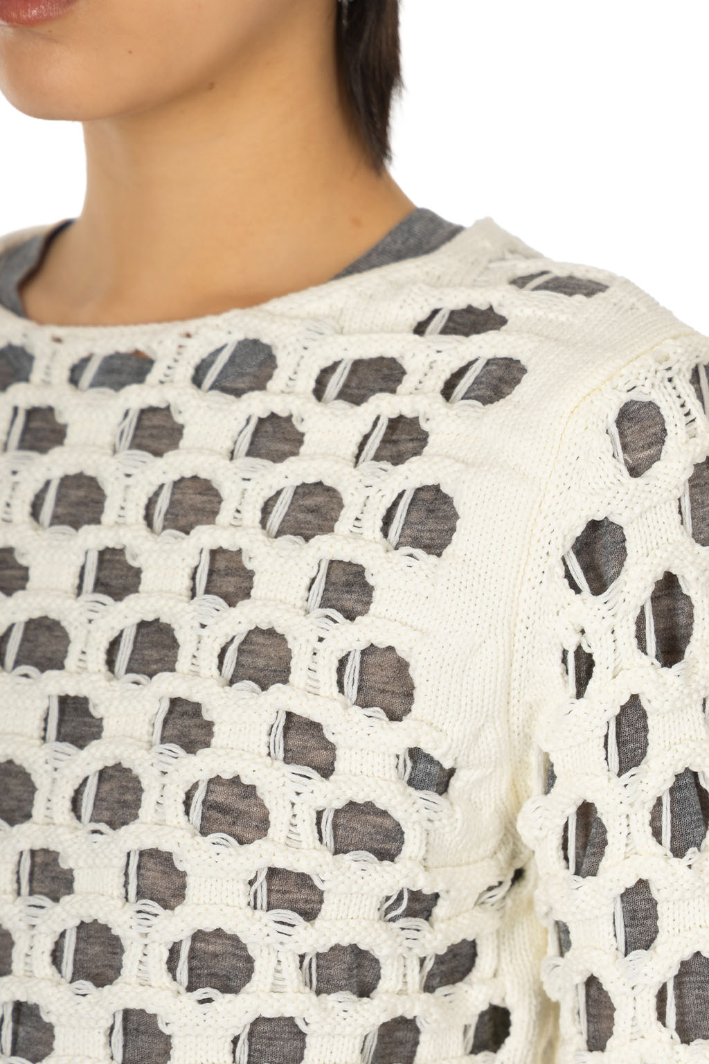 Comme Des Garcons Comme Des Garcons  - Geometric-Pattern Sweater - Off-White