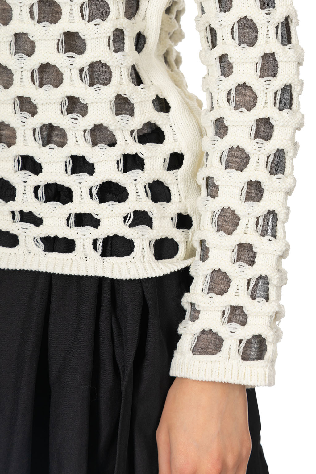 Comme Des Garcons Comme Des Garcons  - Geometric-Pattern Sweater - Off-White