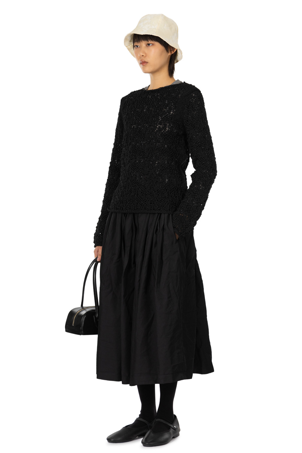 Comme Des Garcons Comme Des Garcons  - Lurex Mesh Sweater - Black