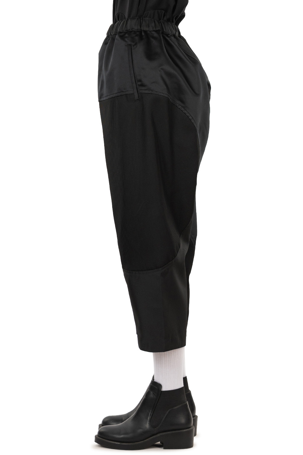 Comme Des Garcons Comme Des Garcons  - Patchwork Cropped Pants - Black