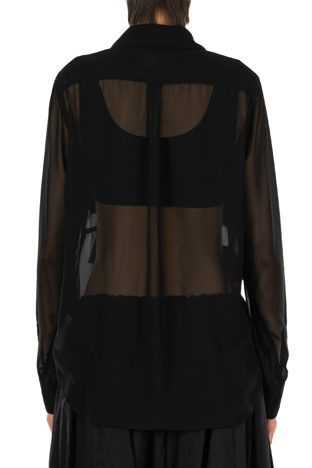 Comme Des Garcons Comme Des Garcons  - Round Collar Ruffle Blouse - Black