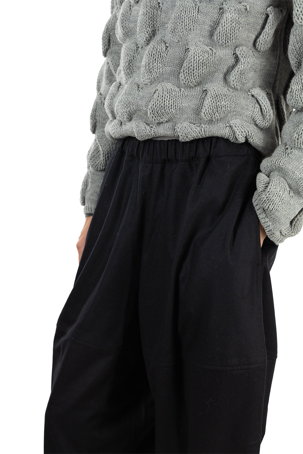 Comme Des Garcons Comme Des Garcons  - Wool Flannel Pants - Black