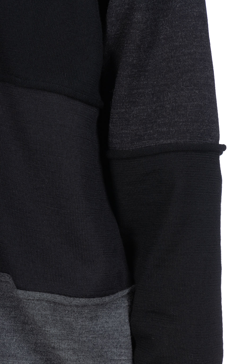 Comme des garcons Homme - Black x Grey Color Block Cardigan