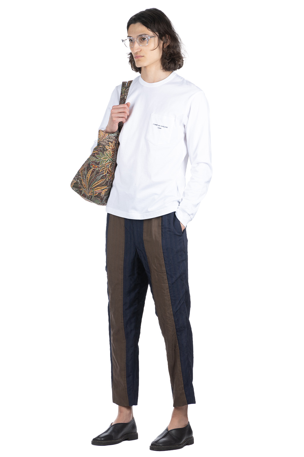 Comme Des Garcons Homme - Cotton Jersey LS T-Shirt - White