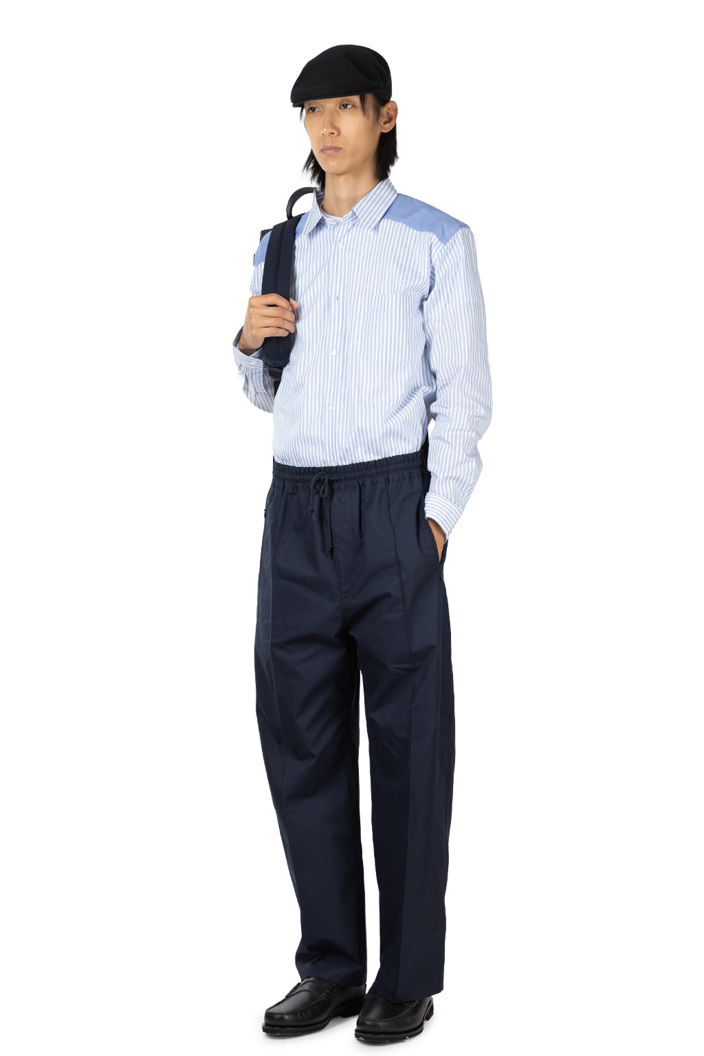 Comme Des Garcons Homme - Cotton Twill Slightly Brushed Easy Pants - Navy