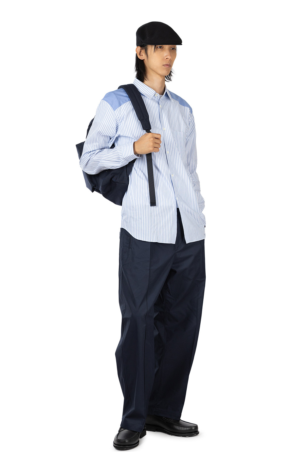 Comme Des Garcons Homme - Cotton Twill Slightly Brushed Easy Pants - Navy