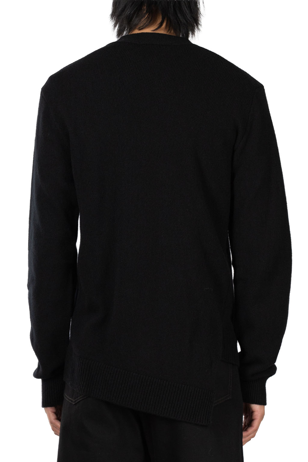 Comme Des Garcons Homme Deux - Asymmetical Wool Nylon Cardigan - Black