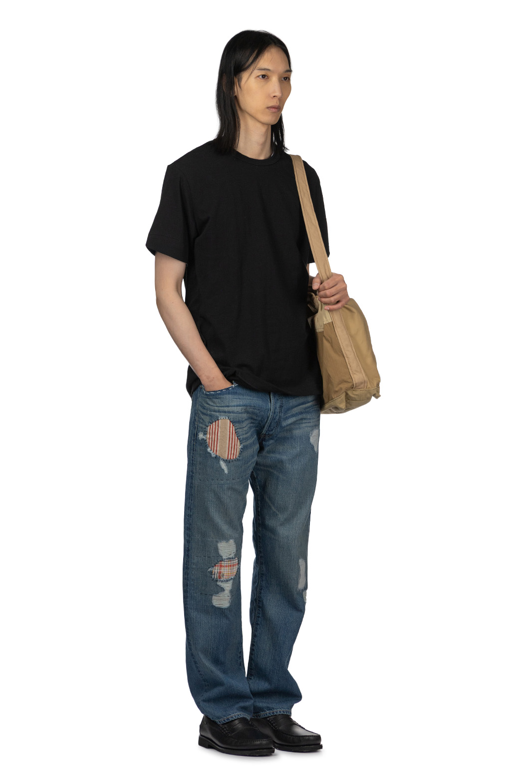 Comme Des Garcons Homme Deux - Cotton Tee with logo - White