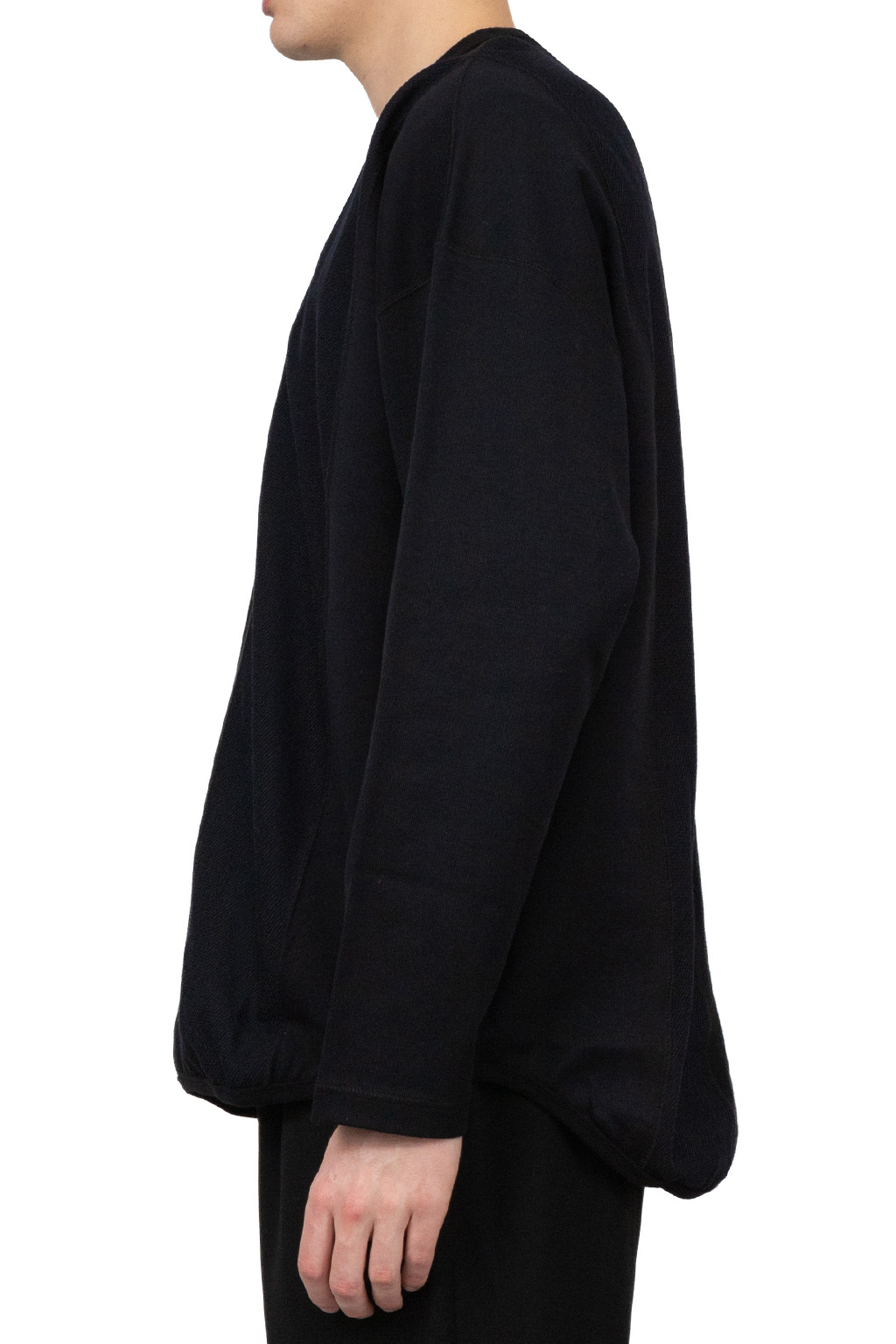 Comme Des Garcons Homme - Poly Wool x Cotton Double Faced Tee - Black