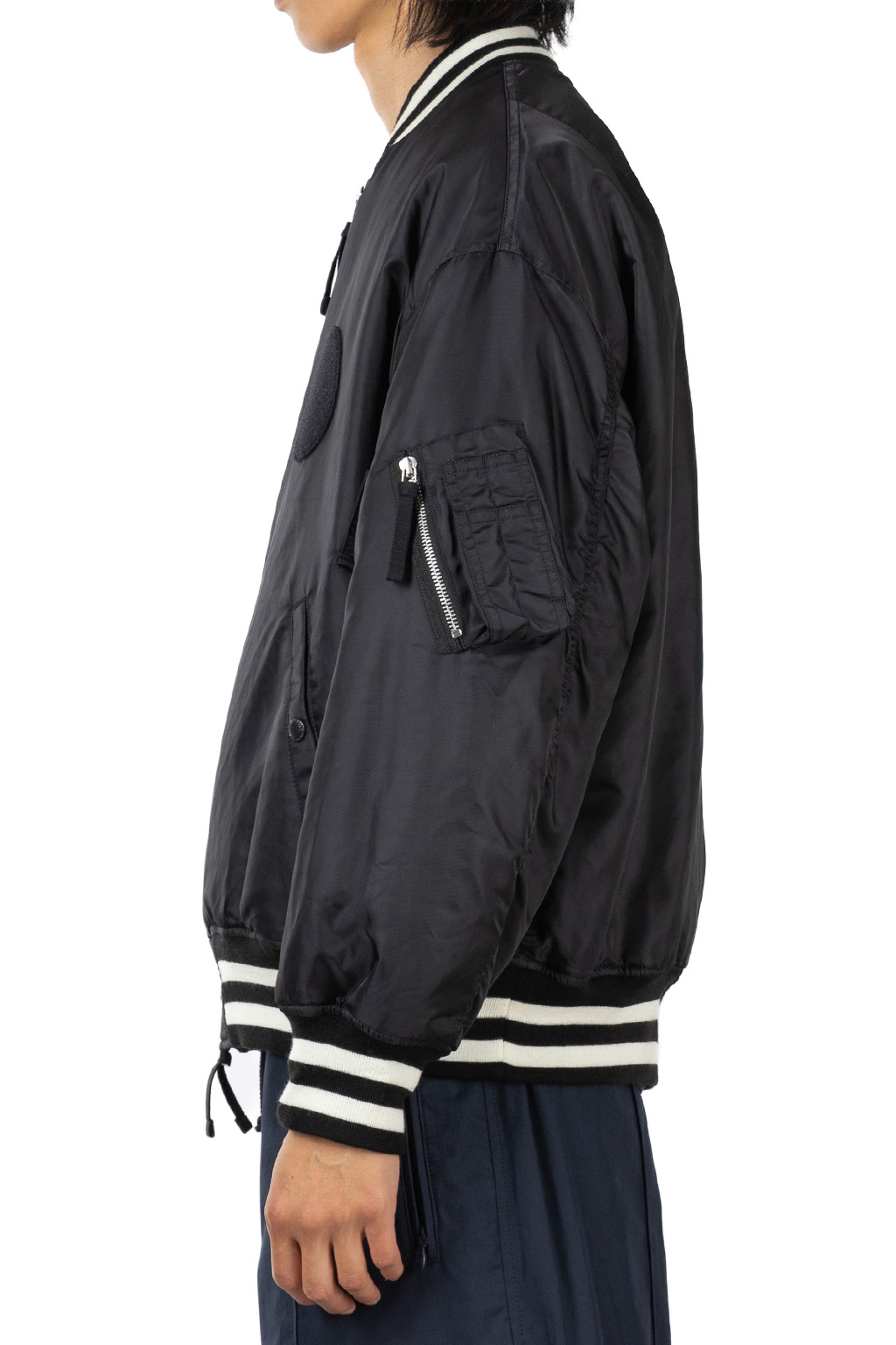 Comme Des Garcons Homme - Nylon Twill Varsity Jacket - Black
