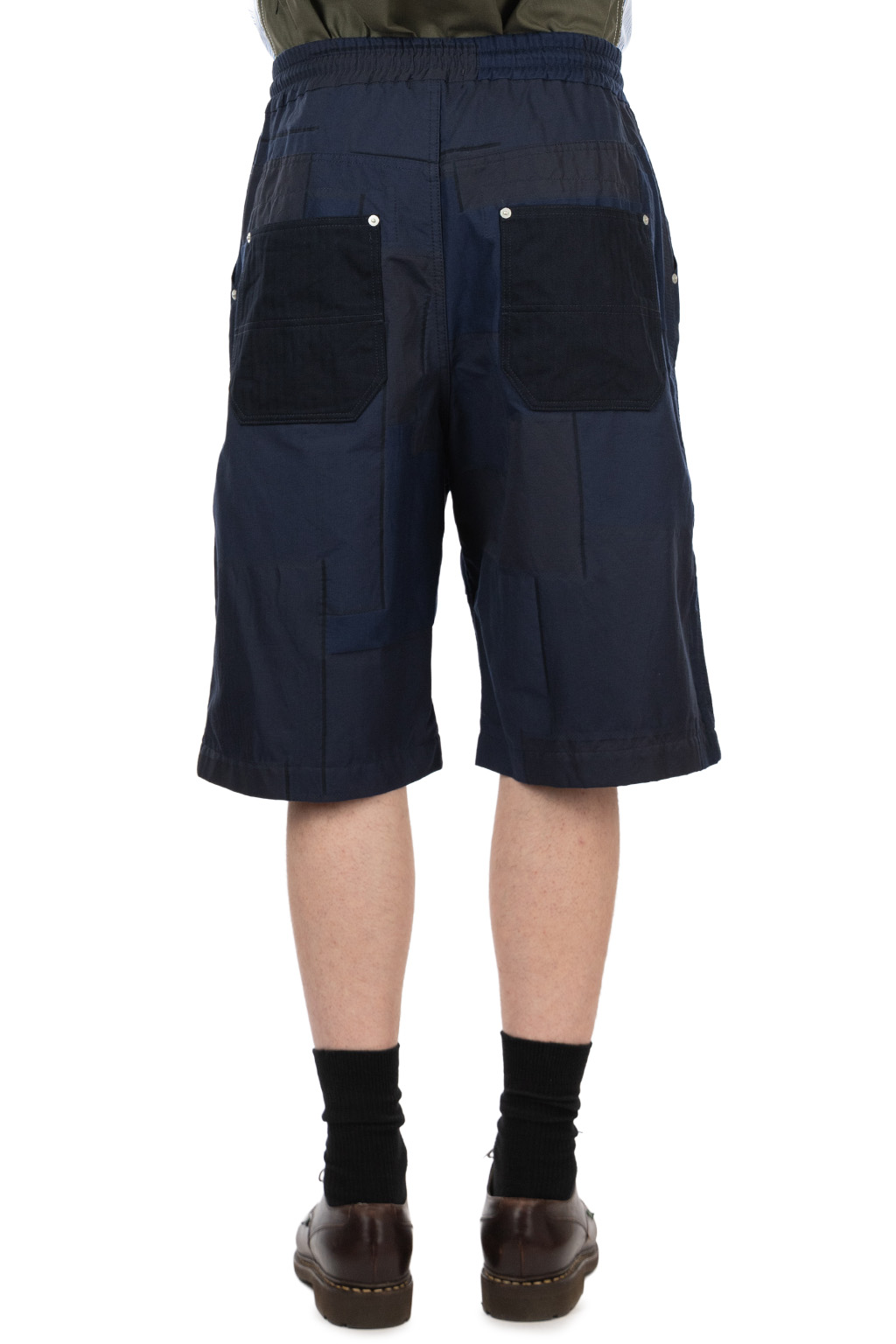 Comme Des Garcons Homme - Patchwork Jacquard Shorts - Navy
