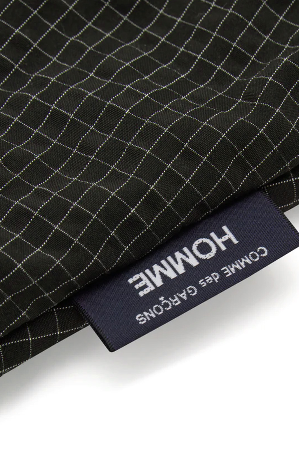 Comme Des Garcons Homme - Polyester Grid Check Pattern Shoulder Bag - Black x White