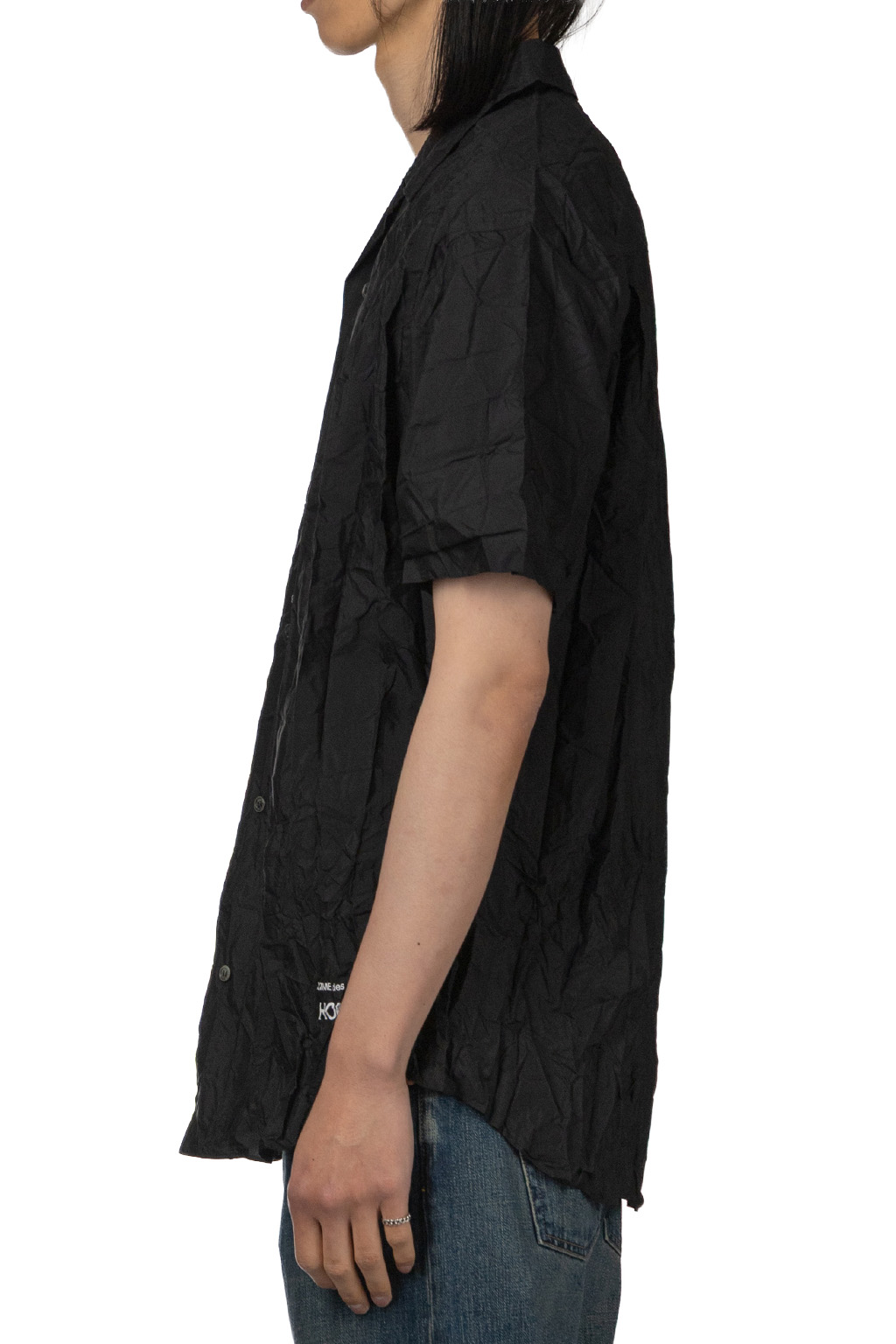 Comme Des Garcons Homme - Mens Short Sleeve Logo Shirt - Black