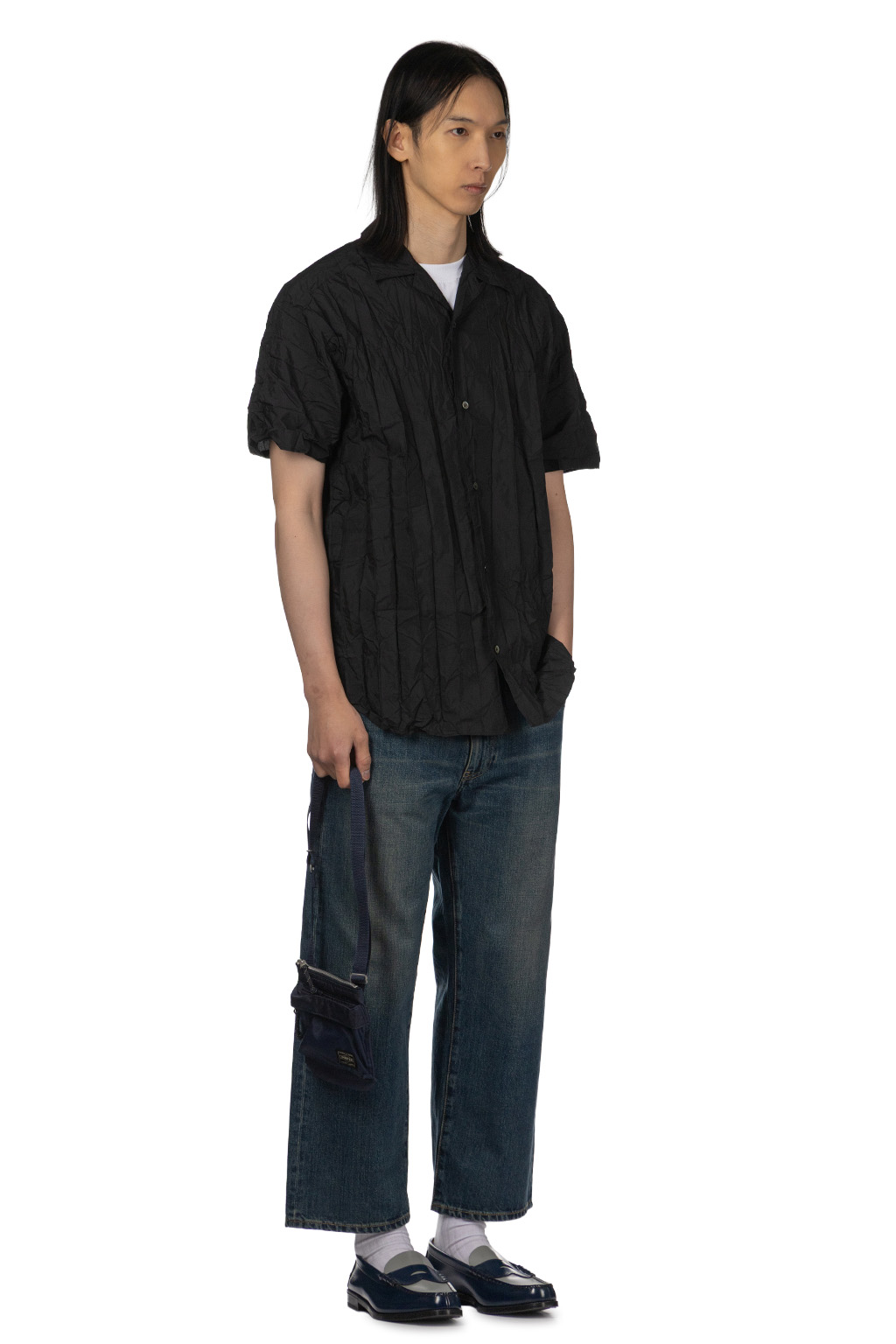 Comme Des Garcons Homme - Mens Short Sleeve Logo Shirt - Black