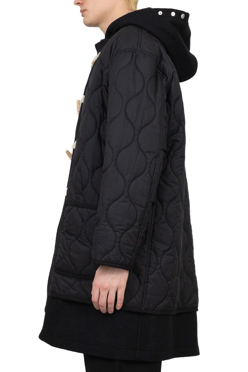 Comme Des Garcons Homme - Wool Melton x Nylon Rip Quilted - Black