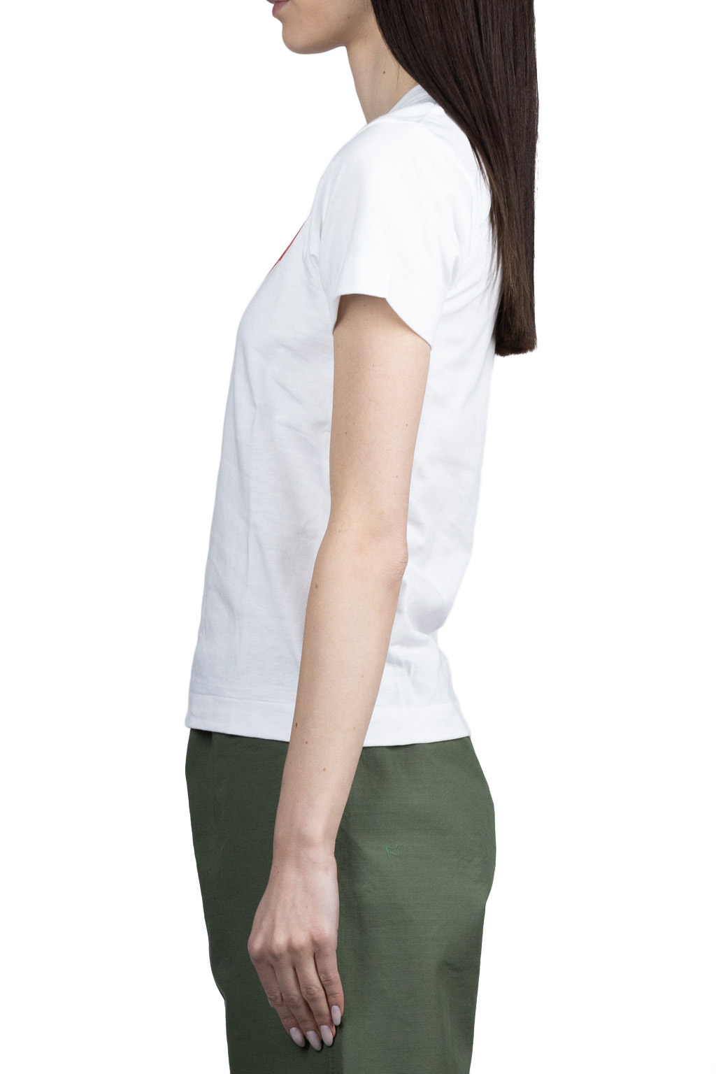 Comme Des Garcons Play Big x Small Red Heart T-Shirt - White