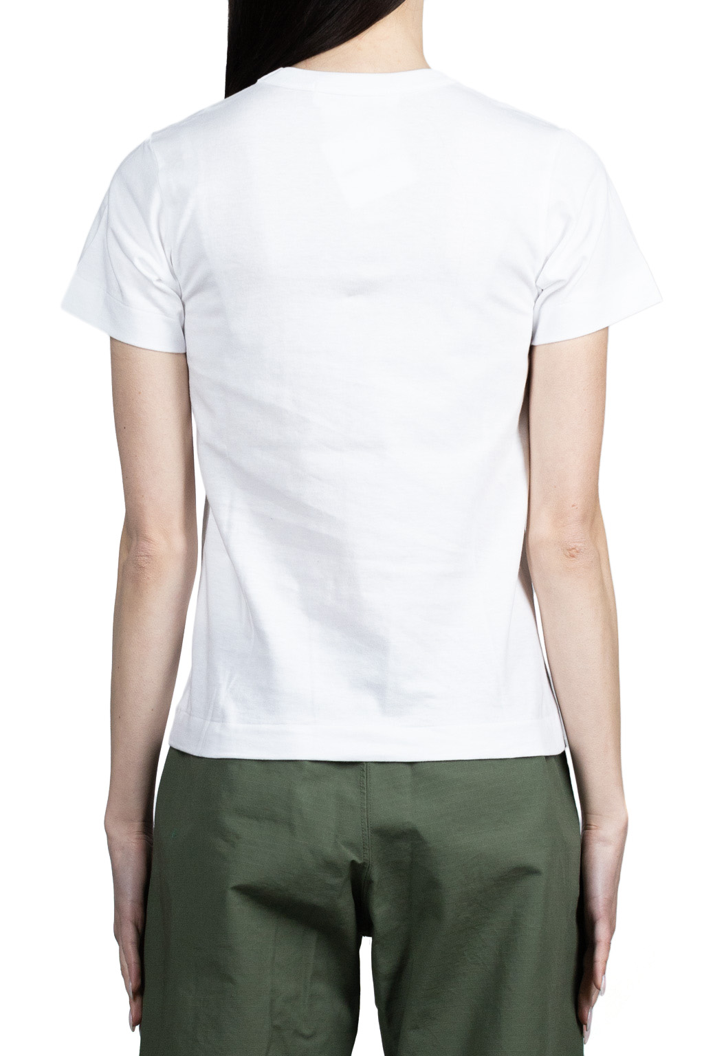 Comme Des Garcons Play Big x Small Red Heart T-Shirt - White