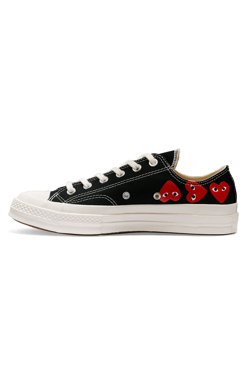 Comme Des Garcons Play - Black Converse - Multiple Hearts Chuck 70 Low Sneakers