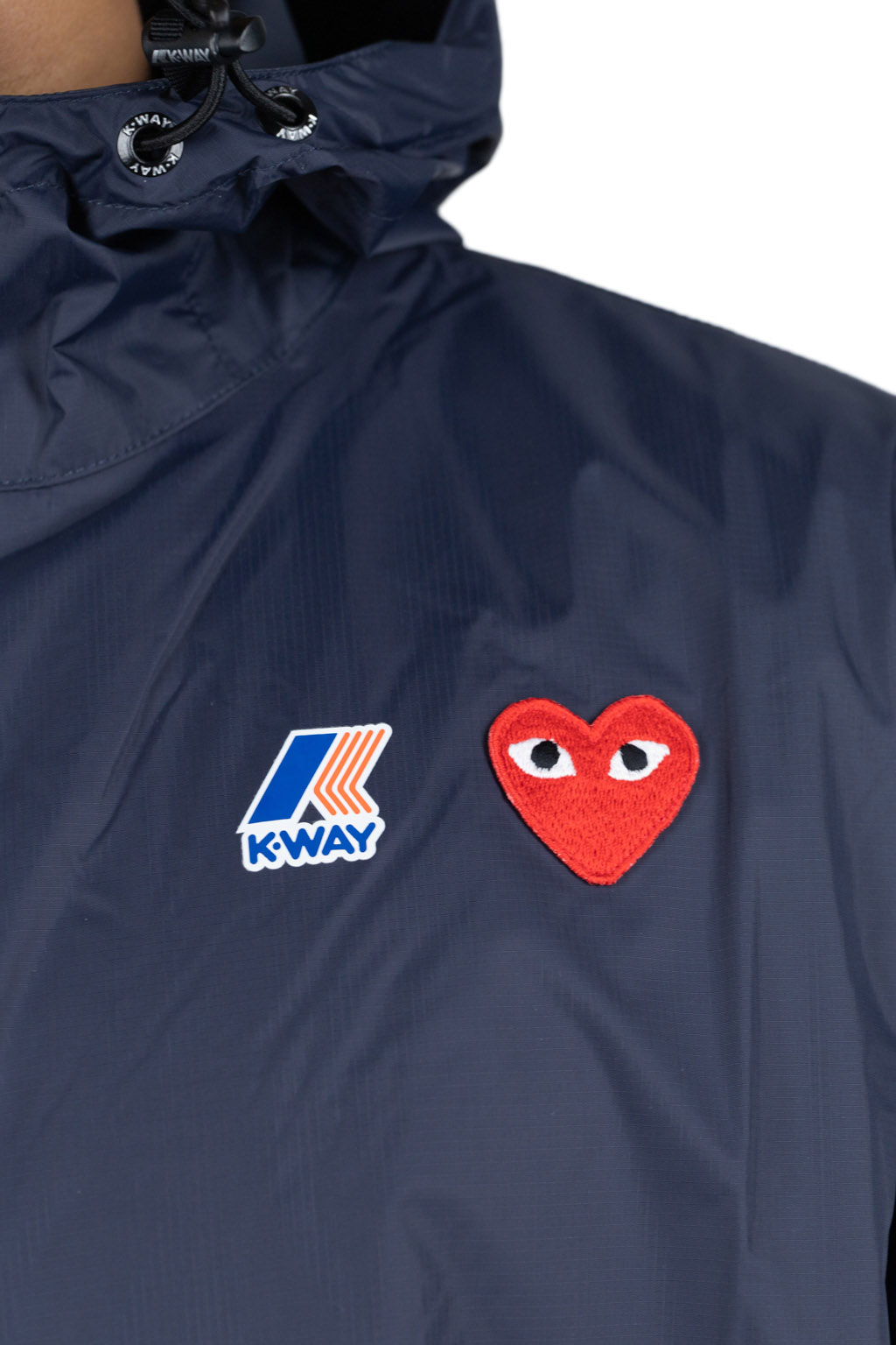Comme Des Garcons Play K-WAY Hoodie Full Zip  - Navy