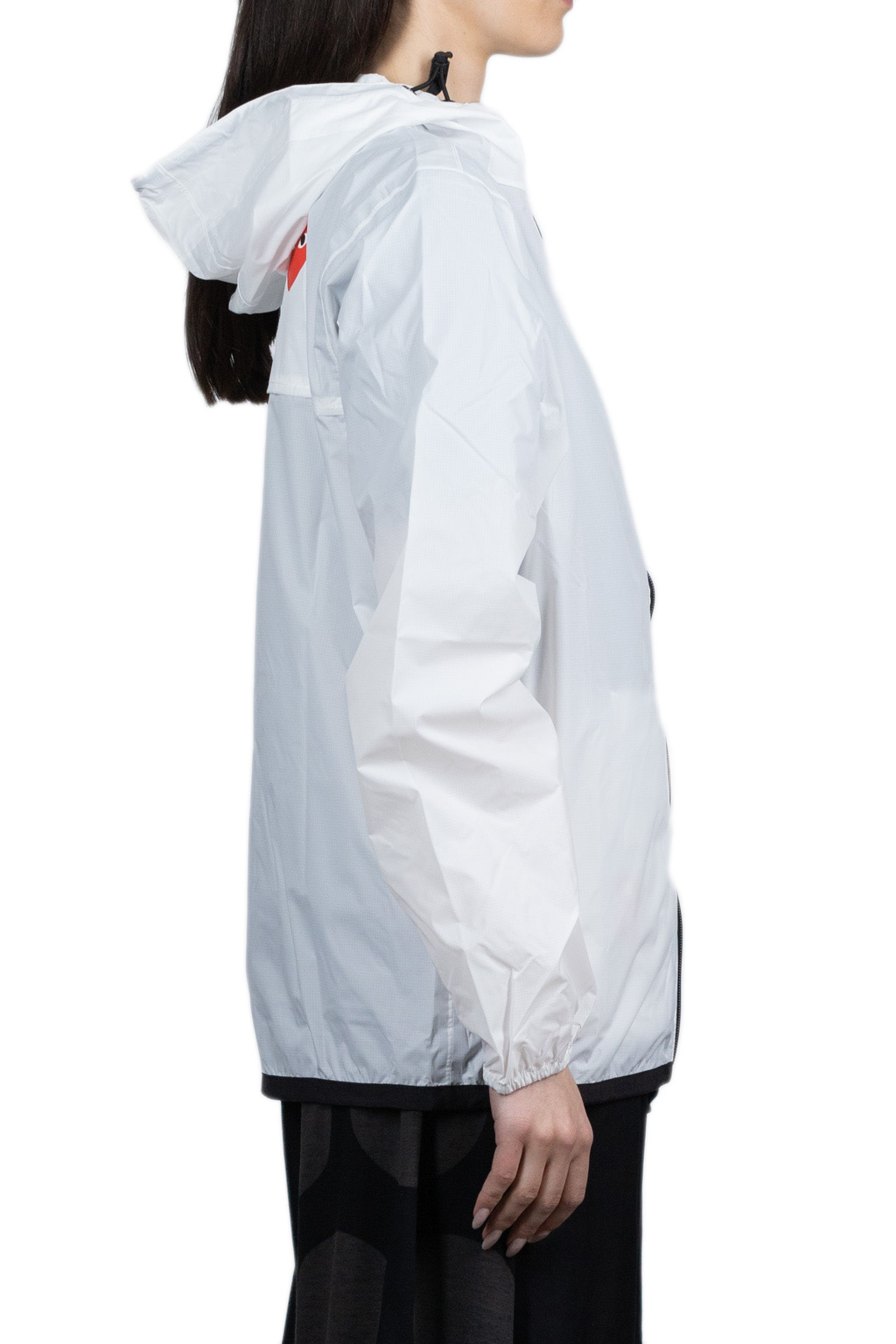 Comme Des Garcons Play K-WAY Hoodie Full Zip  - White