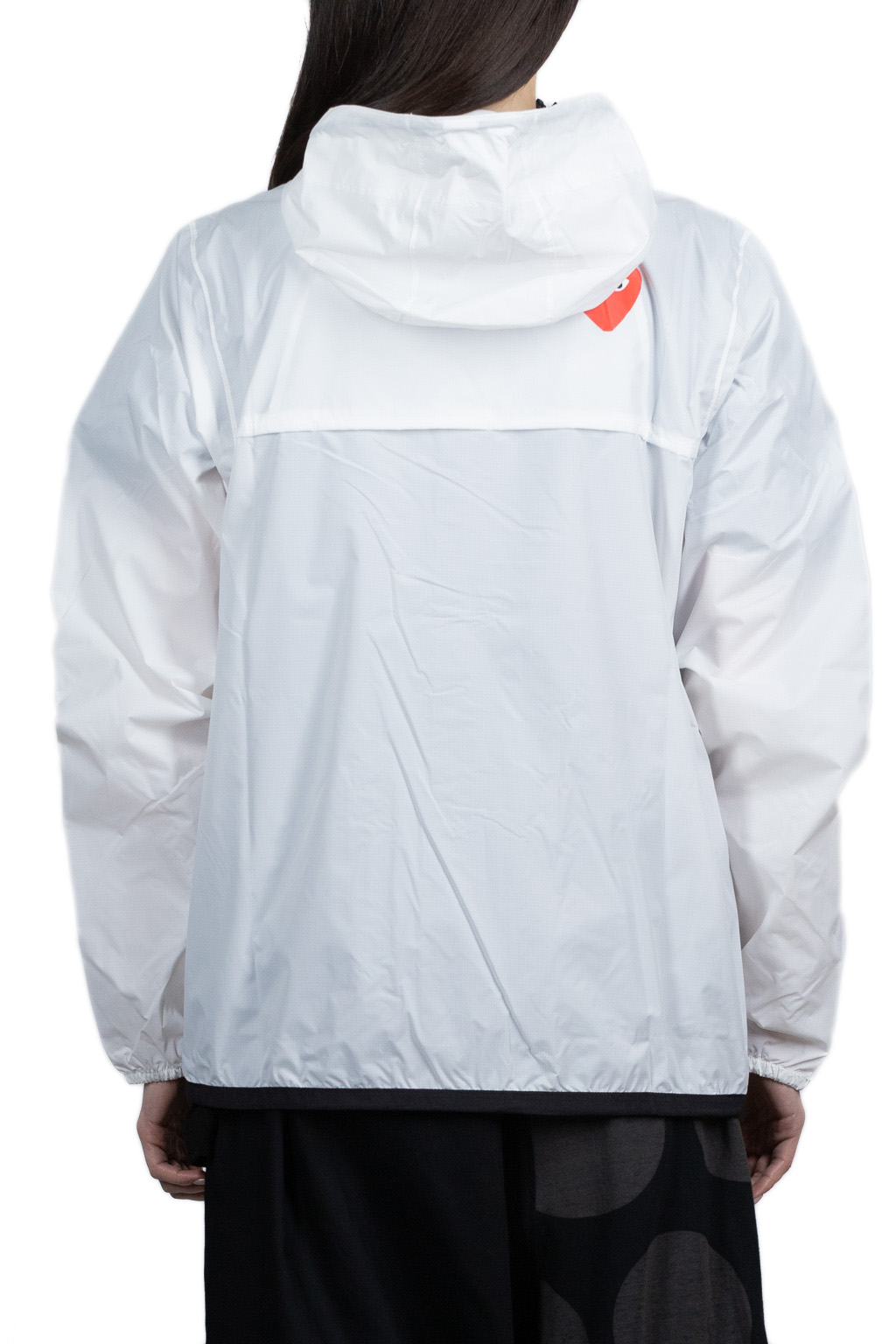 Comme Des Garcons Play K-WAY Hoodie Full Zip  - White