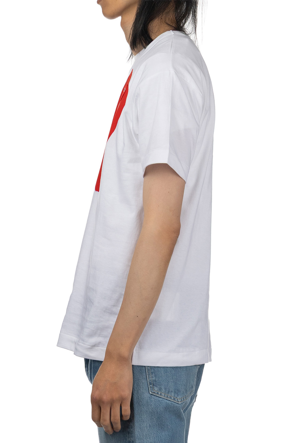 Comme Des Garcons Play Unisex Big x Small Red Heart T-Shirt - White
