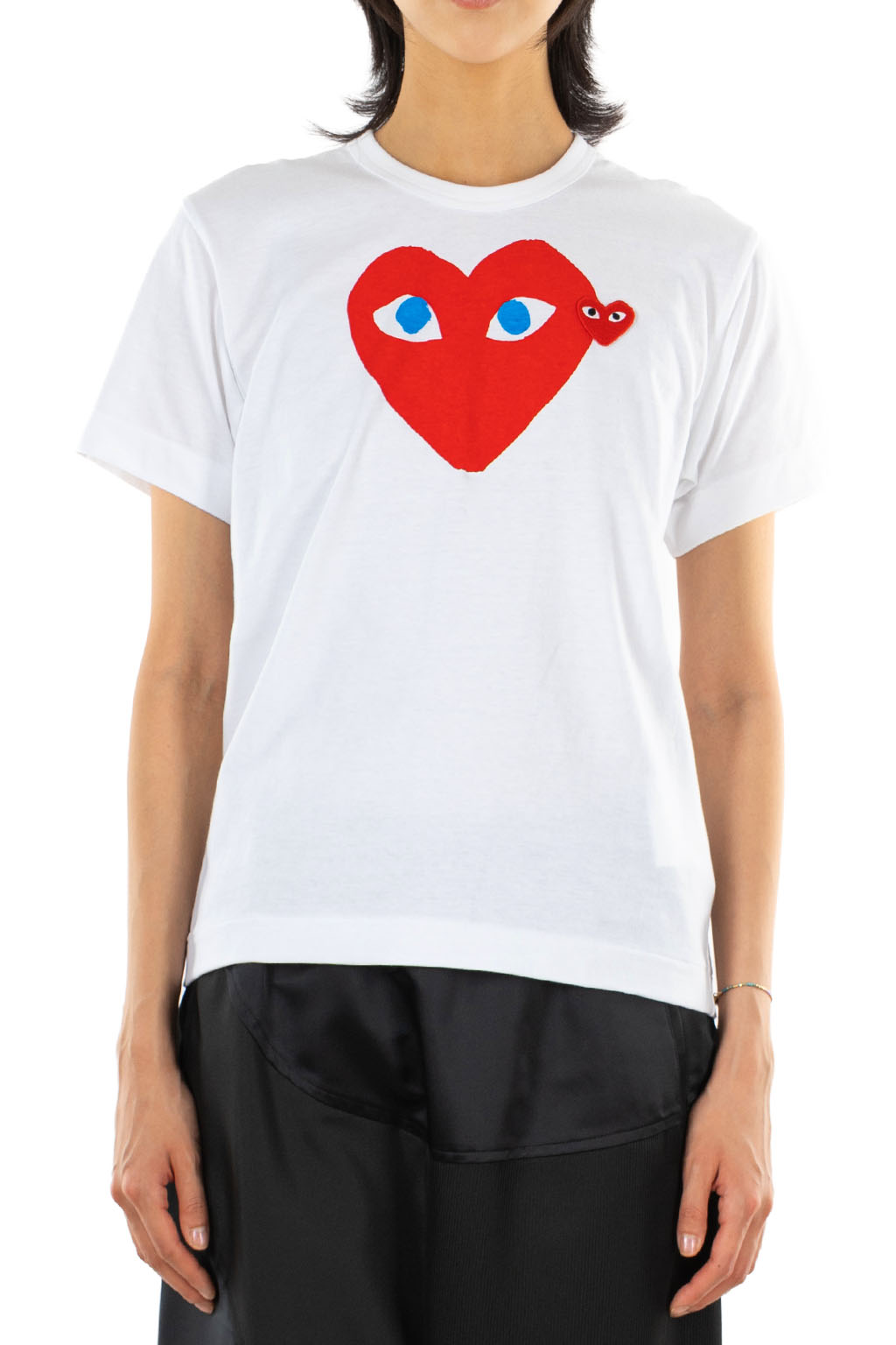 Comme Des Garcons Play - Men's Big x Small Red Heart T-Shirt - White