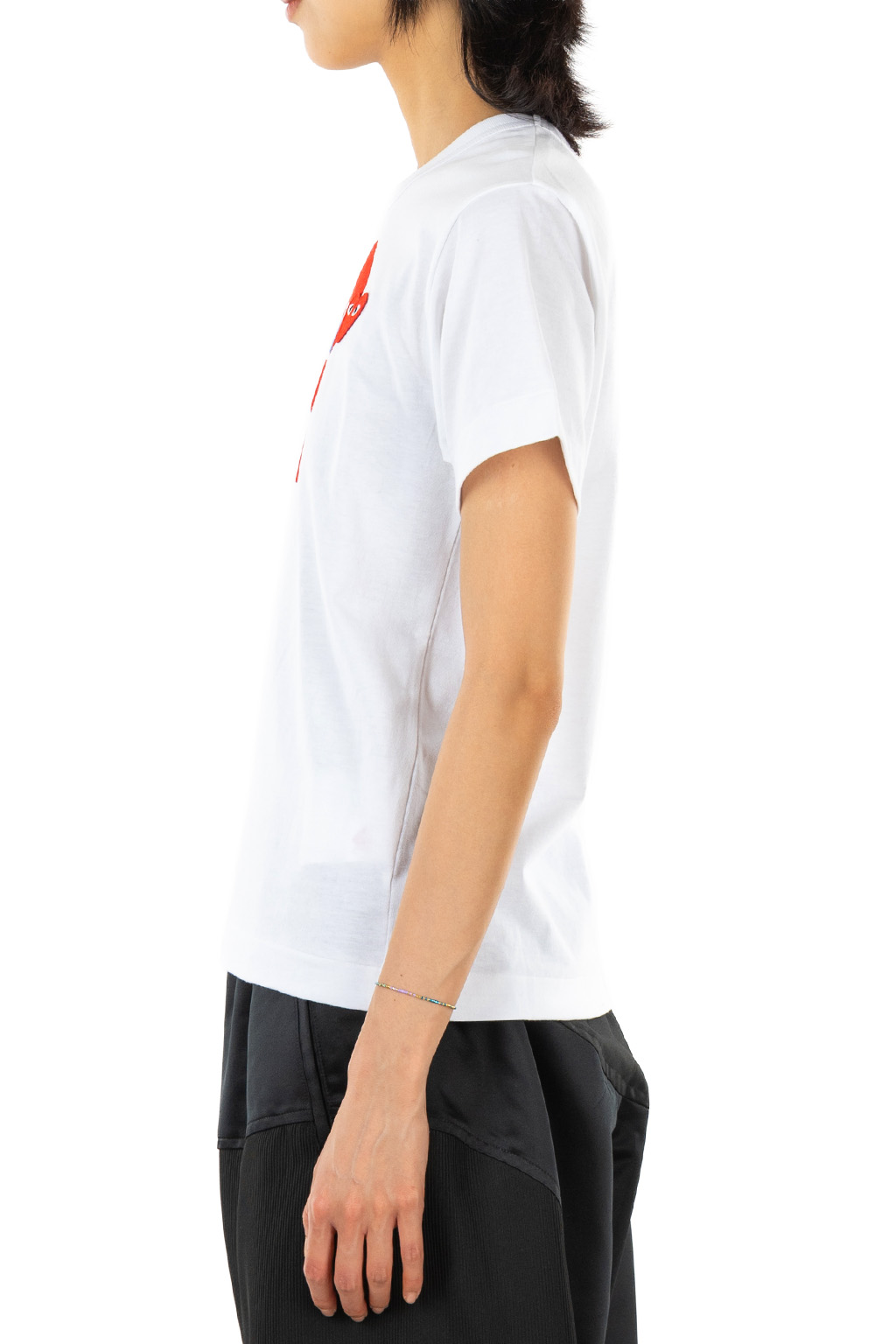 Comme Des Garcons Play - Men's Big x Small Red Heart T-Shirt - White