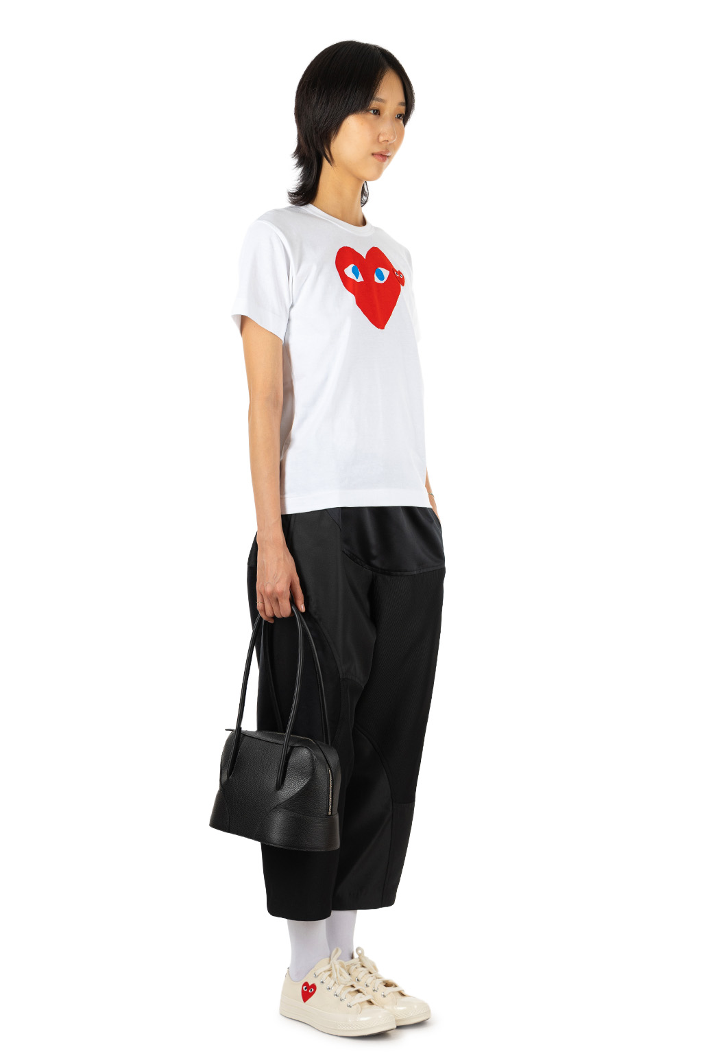 Comme Des Garcons Play - Men's Big x Small Red Heart T-Shirt - White