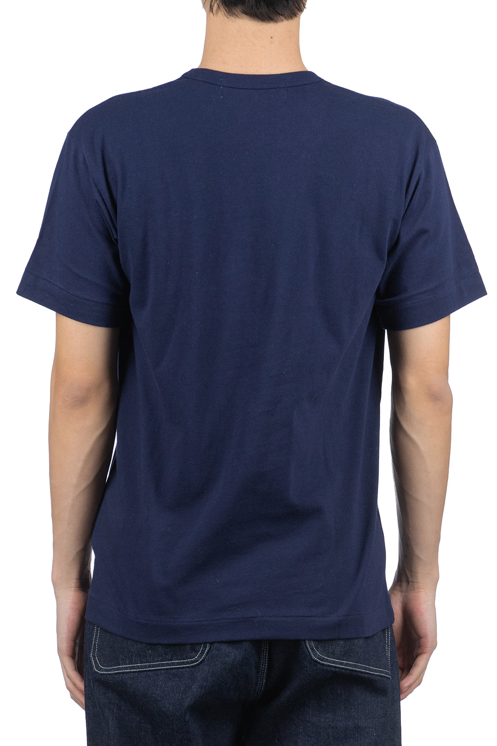 Comme Des Garcons Play - Men's Double Heart T-Shirt - Navy