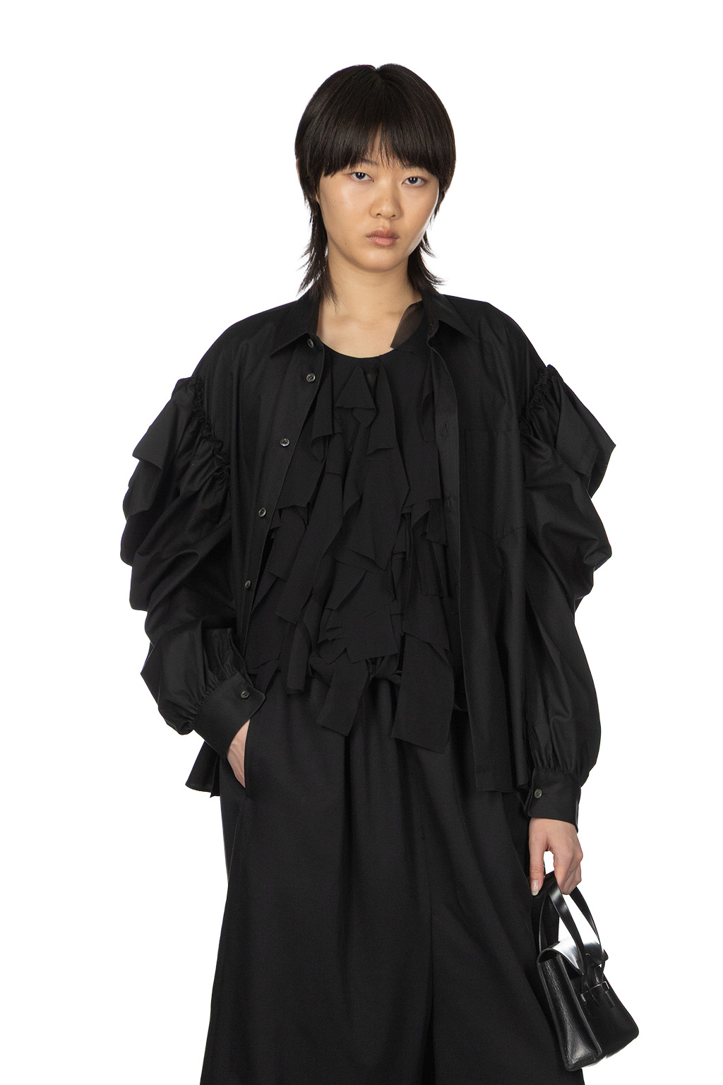 Comme Des Garcons TAO - Cotton Board Blouse - Black