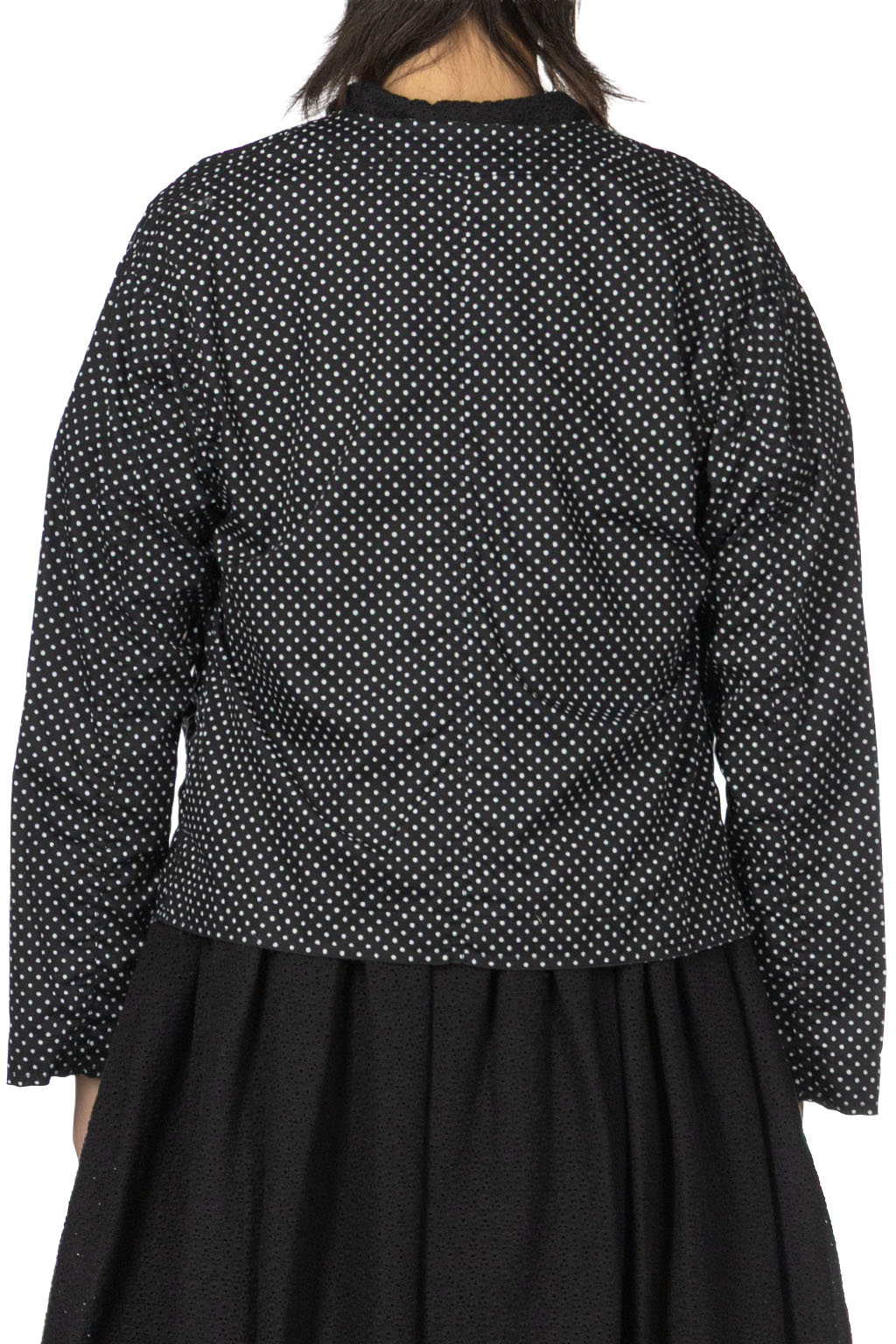 Comme Des Garcons TAO - Cotton Broad Polka Dot Print Jacket - Black and White