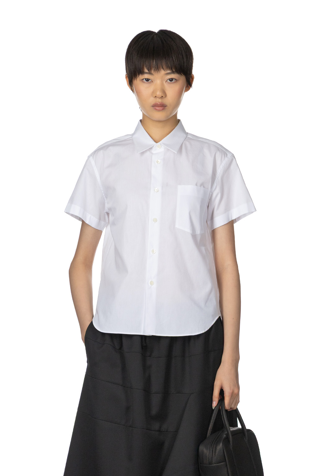 Comme Des Garcons TAO | Cotton Broad SS Blouse - White | Women 