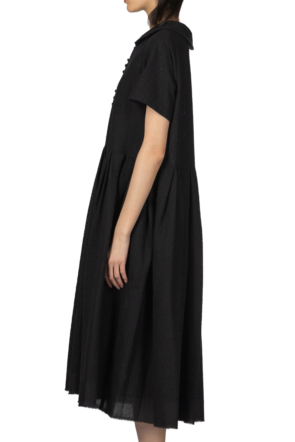 Comme Des Garcons TAO - Cotton Lawn Embroidery  Dress - Black