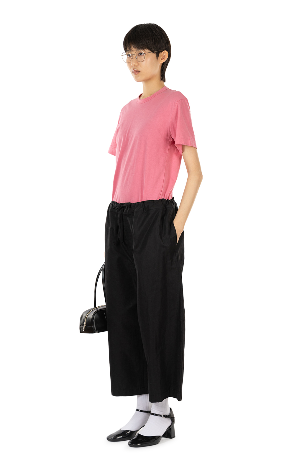 Comme Des Garcons TAO - Cotton Linen Drawstring Pants - Black