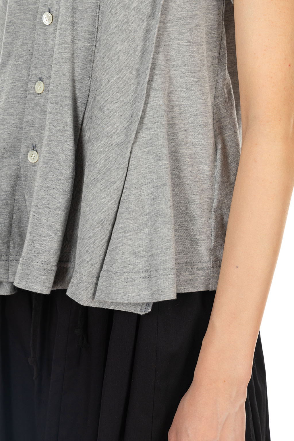Comme Des Garcons TAO - Flared Hem Cotton Blouse - Top Gray