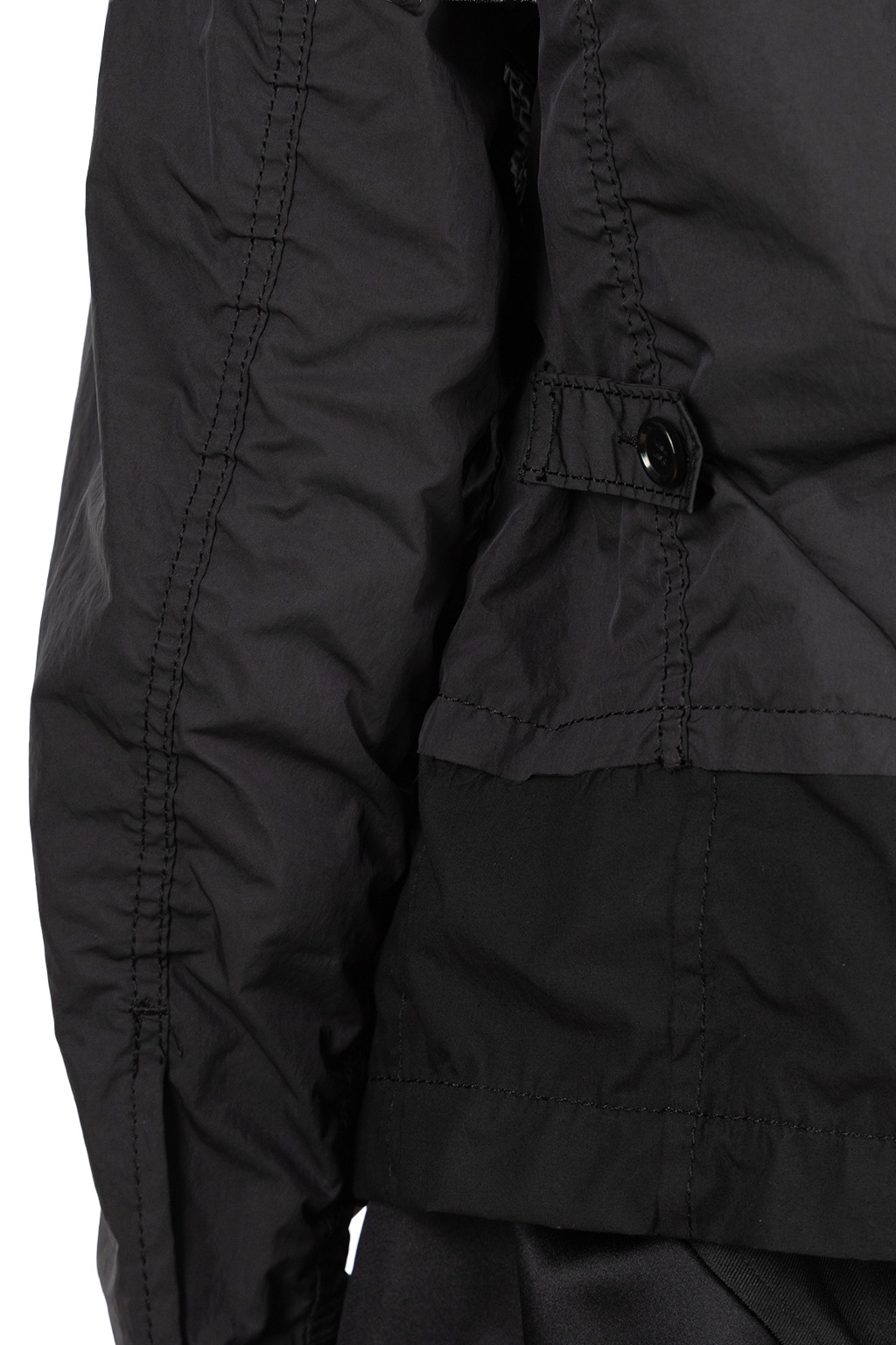 Comme Des Garcons TAO - Nylon Taffeta x Cotton Typewriter Jacket - Black x Beige