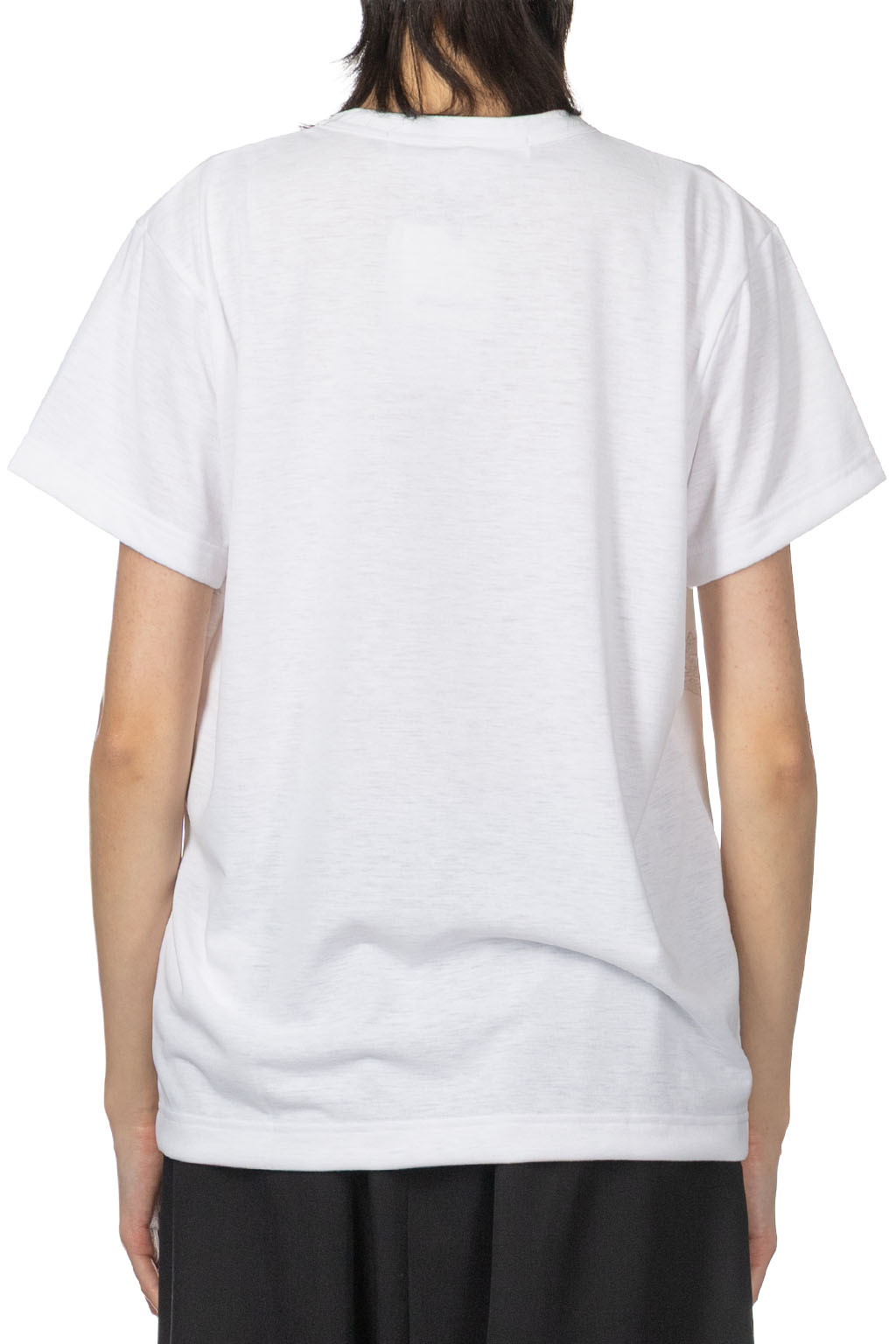Comme Des Garcons TAO - Polyester Jersey Print Top - White Grey