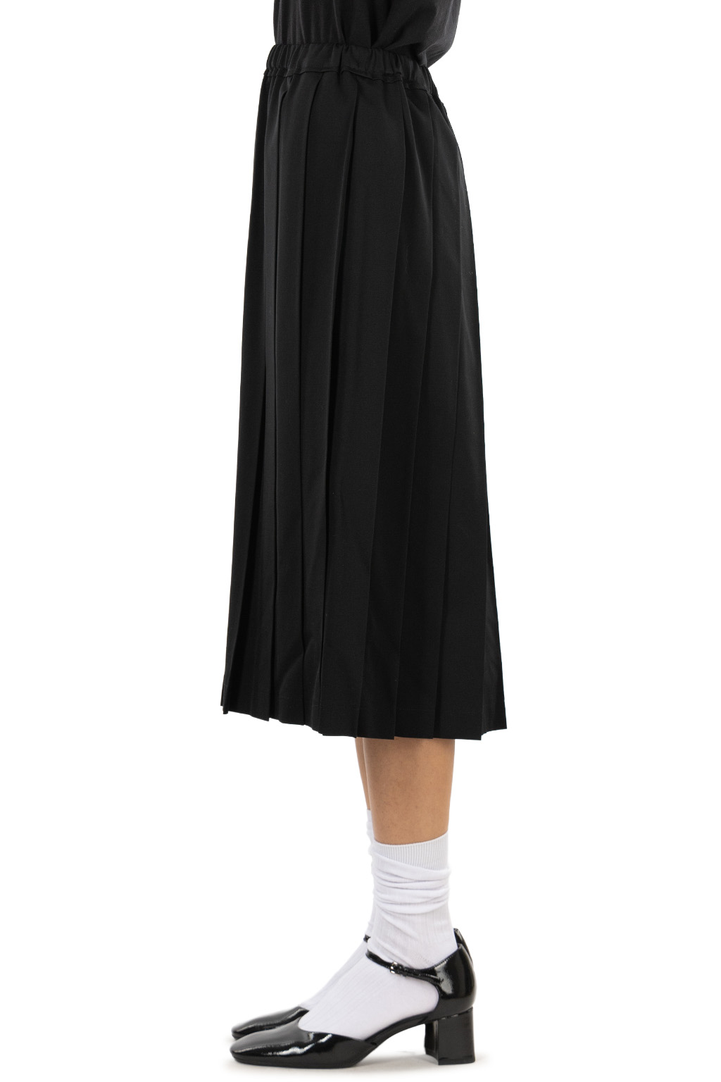 Comme Des Garcons TAO - Wool Gabardine Garment Dyed Pleated Skirt - Black
