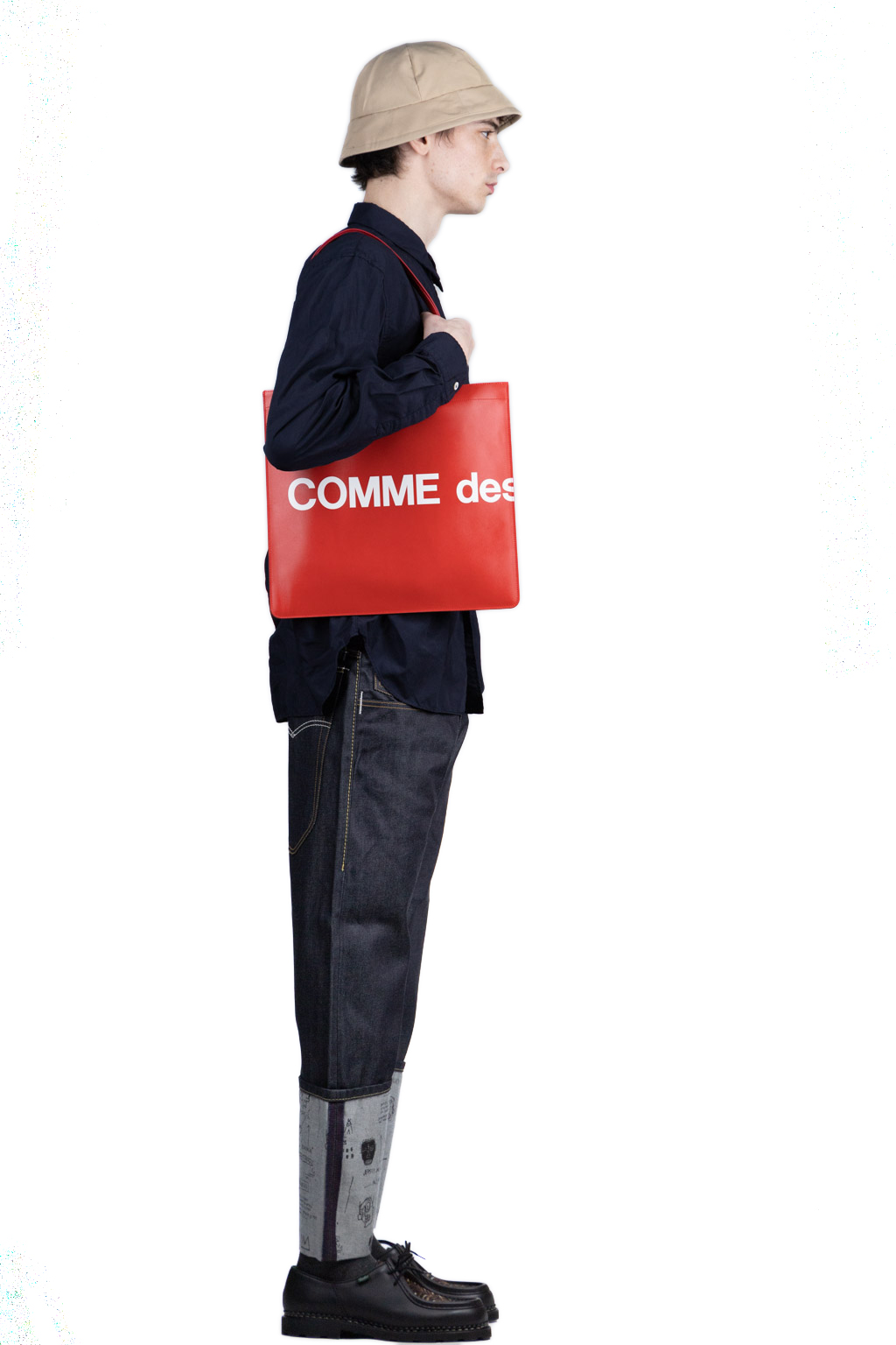 Comme Des Garcons Wallets Huge Logo Bag - Red