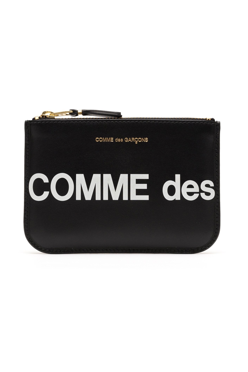 Comme Des Garcons Wallets Huge Logo Zip Pouch - Black