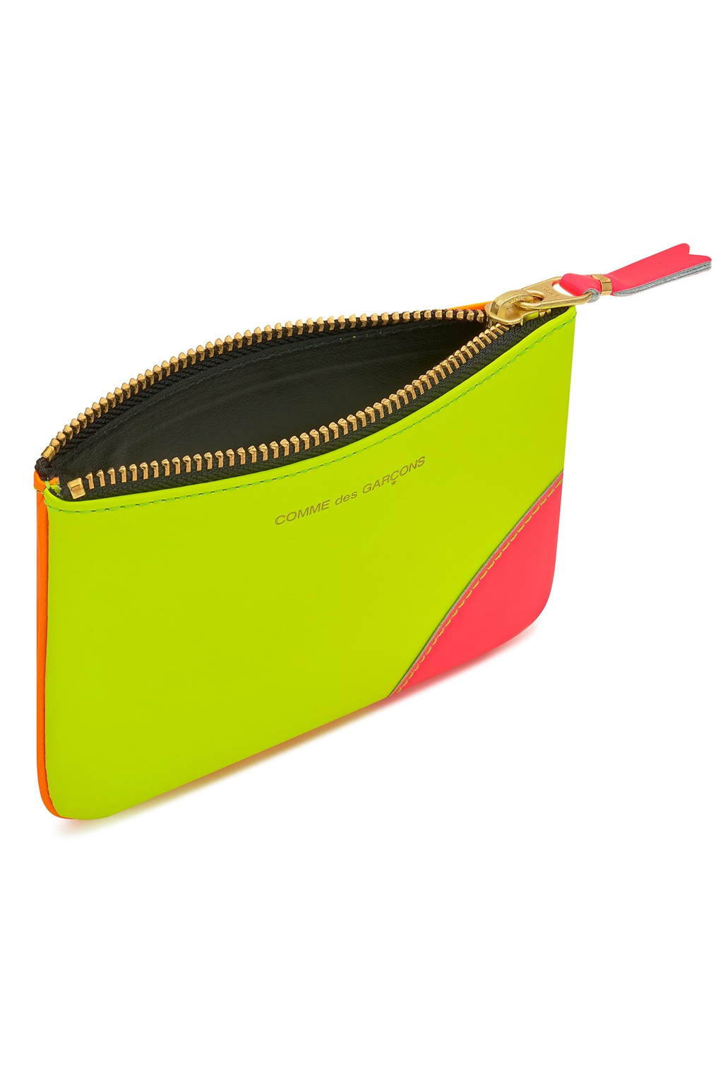Comme Des Garcons Wallets Super Fluo Zip Pouch - Yellow Light Orange