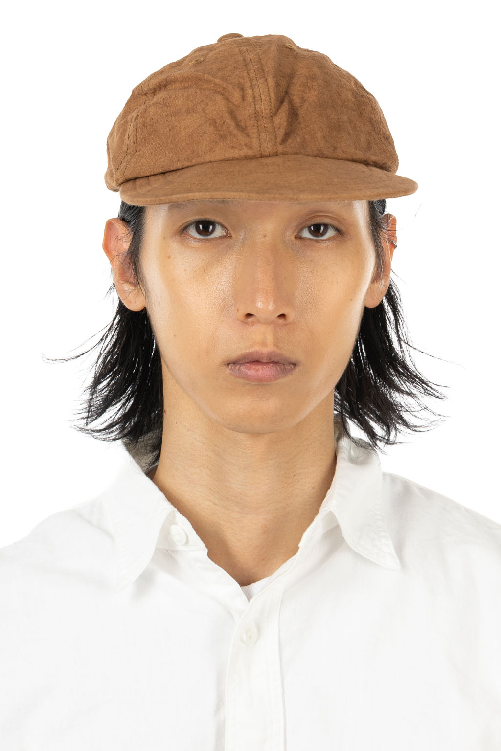 Decho - Natural Dye Canvas 6-Panel Buckle Cap - Kakishibu
