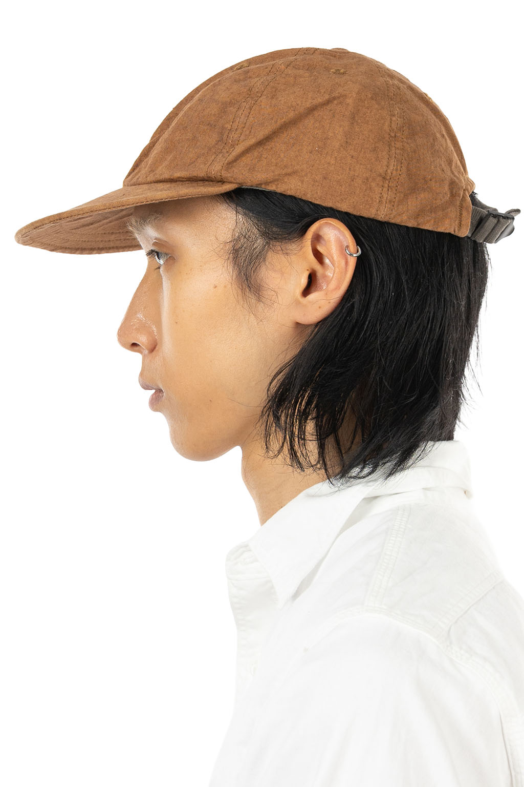 Decho - Natural Dye Canvas 6-Panel Buckle Cap - Kakishibu