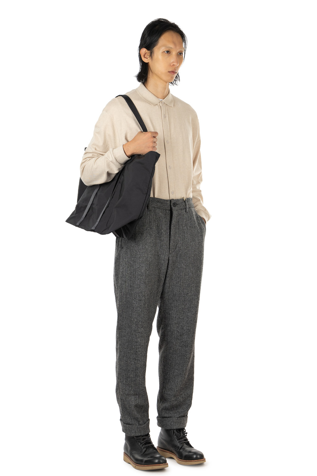 Engineered Garments - Andover Pant - Grey Poly Wool Herringbone