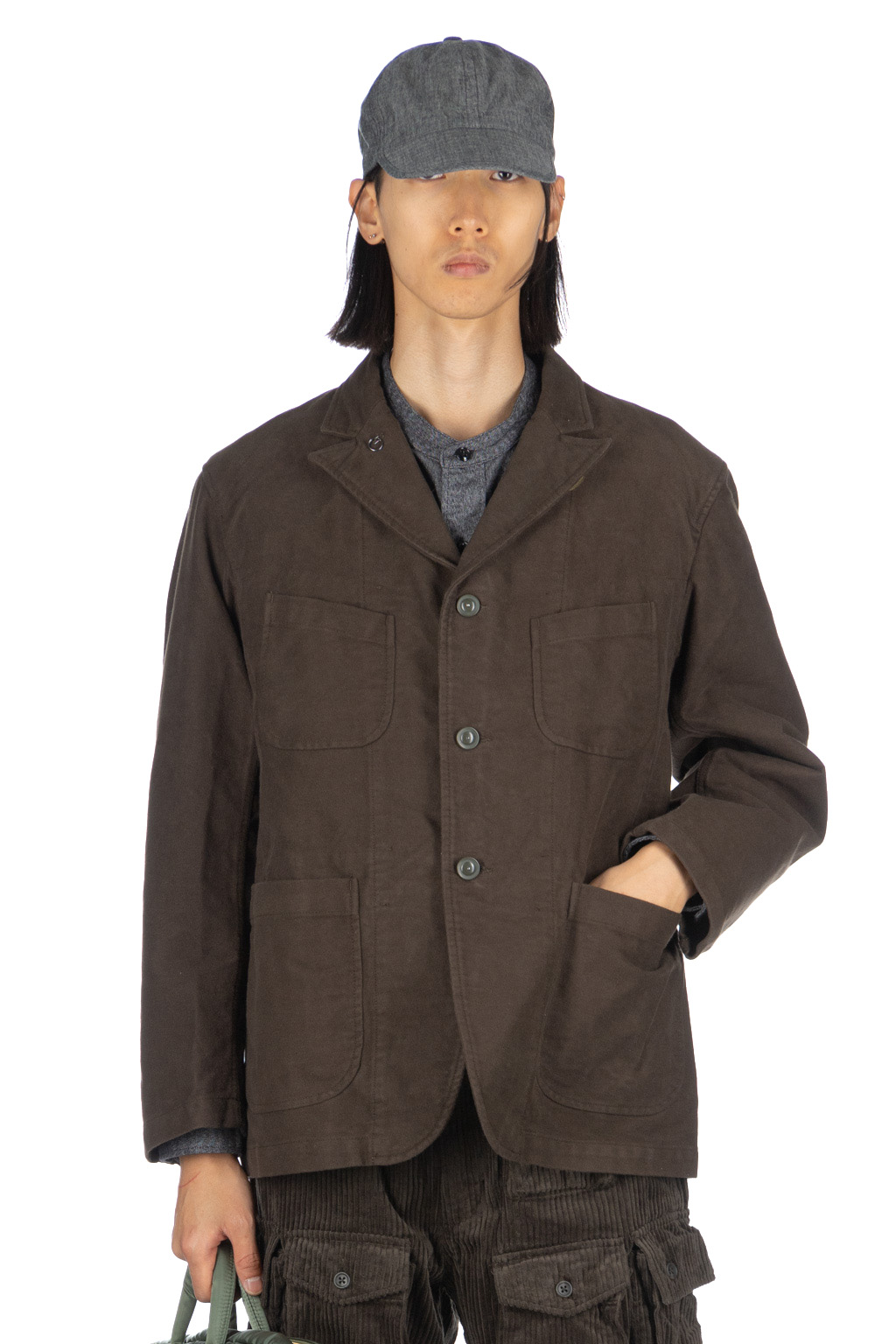 Engineered Garments | Bedford Jacket - Olive Cotton Moleskin | Men ...