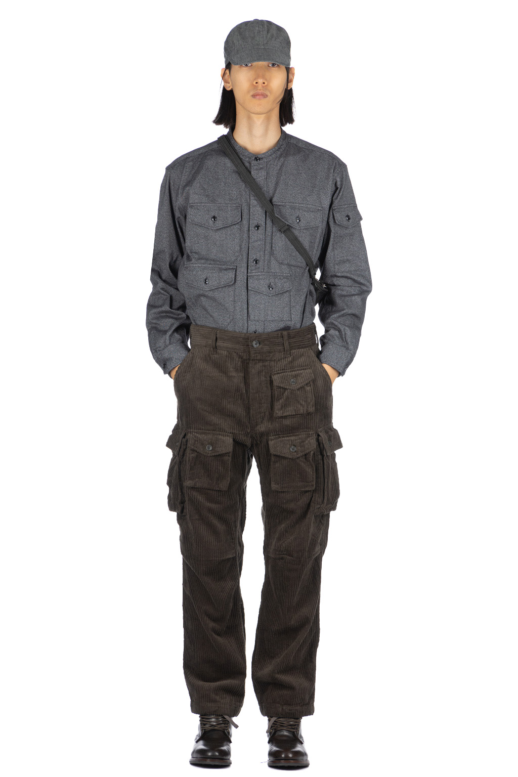 Engineered Garments◇ボトム/S/コットン/BLK/コーデュロイ/FA Pants