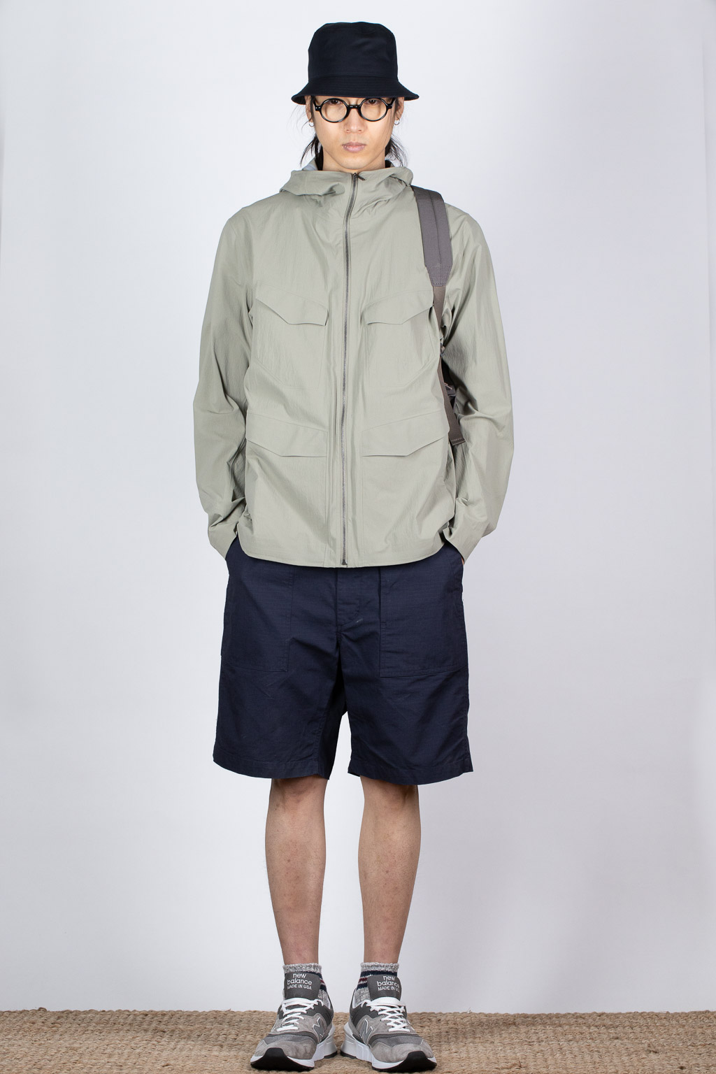 Bluebuttonshop Engineered Garments Engineered Garments Fatigue Short Dark Navy Cotton Ripstop 21s1e003 Ct114