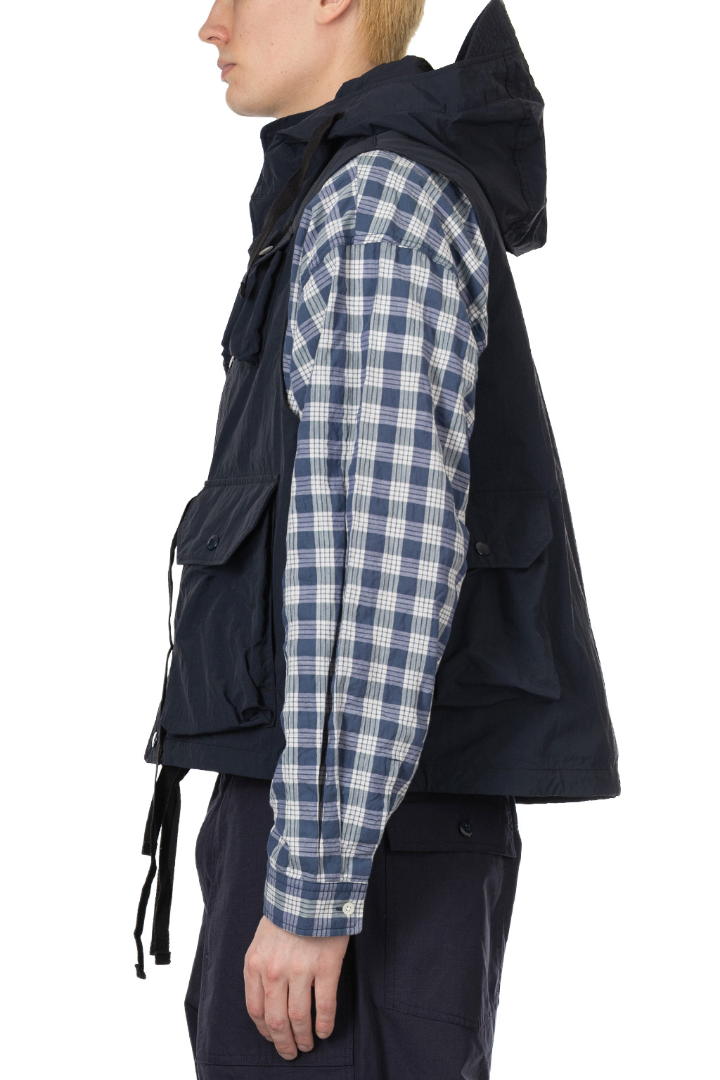 Engineered Garments - Field Vest - A - Dk.Navy Polyester Taslan