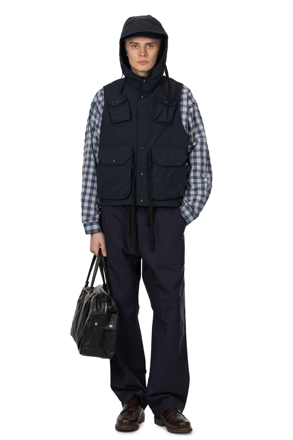 Engineered Garments - Field Vest - A - Dk.Navy Polyester Taslan
